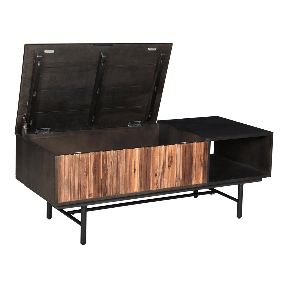 Jackson Storage Coffee Table, Black - Coffee Table LLC - 