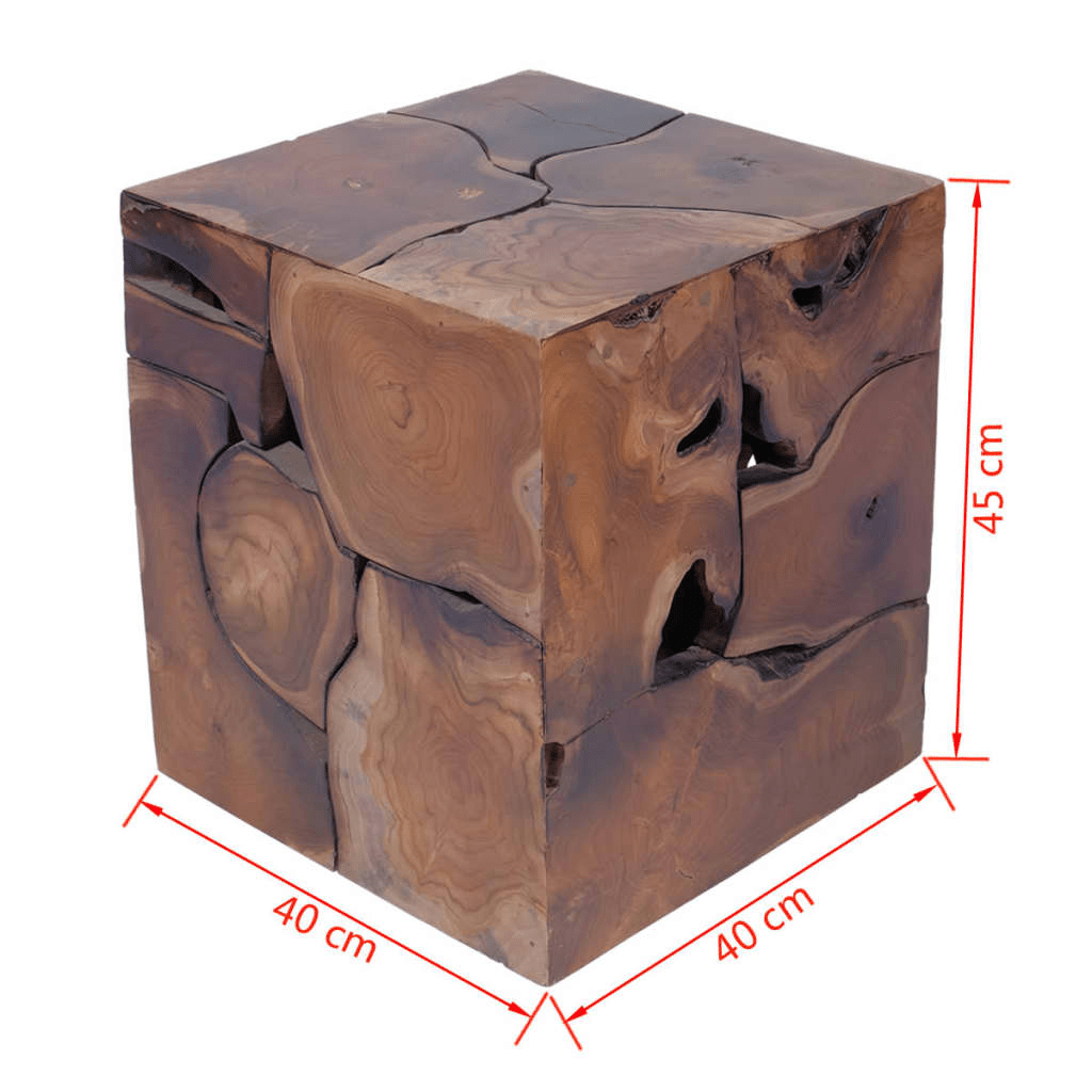 Teak Cube Coffee Table or Stools - vidaXL - Coffee Table LLC - 